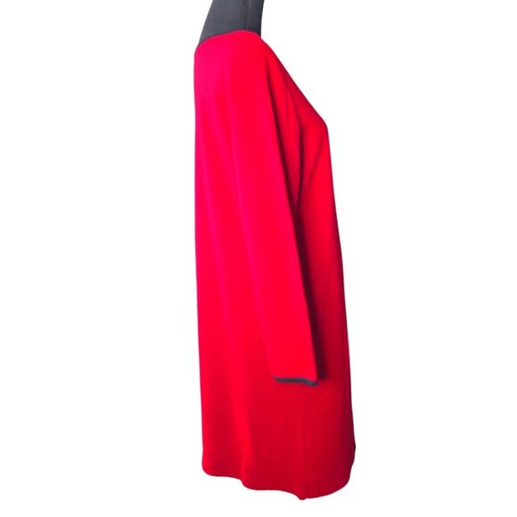 Vintage 90's Sunshine & Starshine Chic Red and Black Buttoned Dress- Sz M - Picture 2 of 6